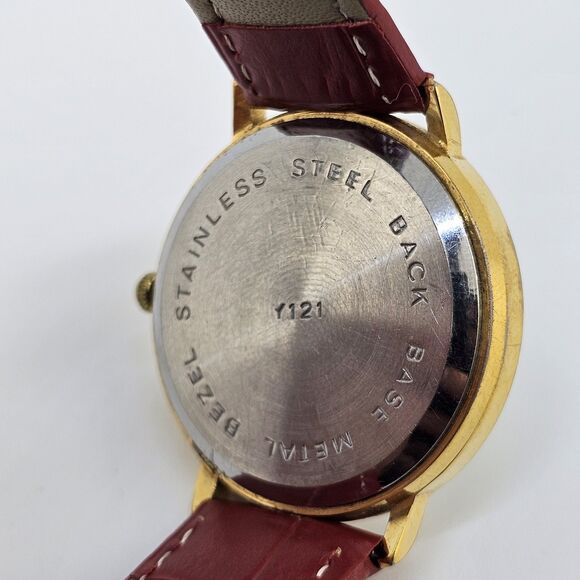 Advance Women\'s Watch 32MM White Dial‎ New Red Leather Bands New Battery main image 12